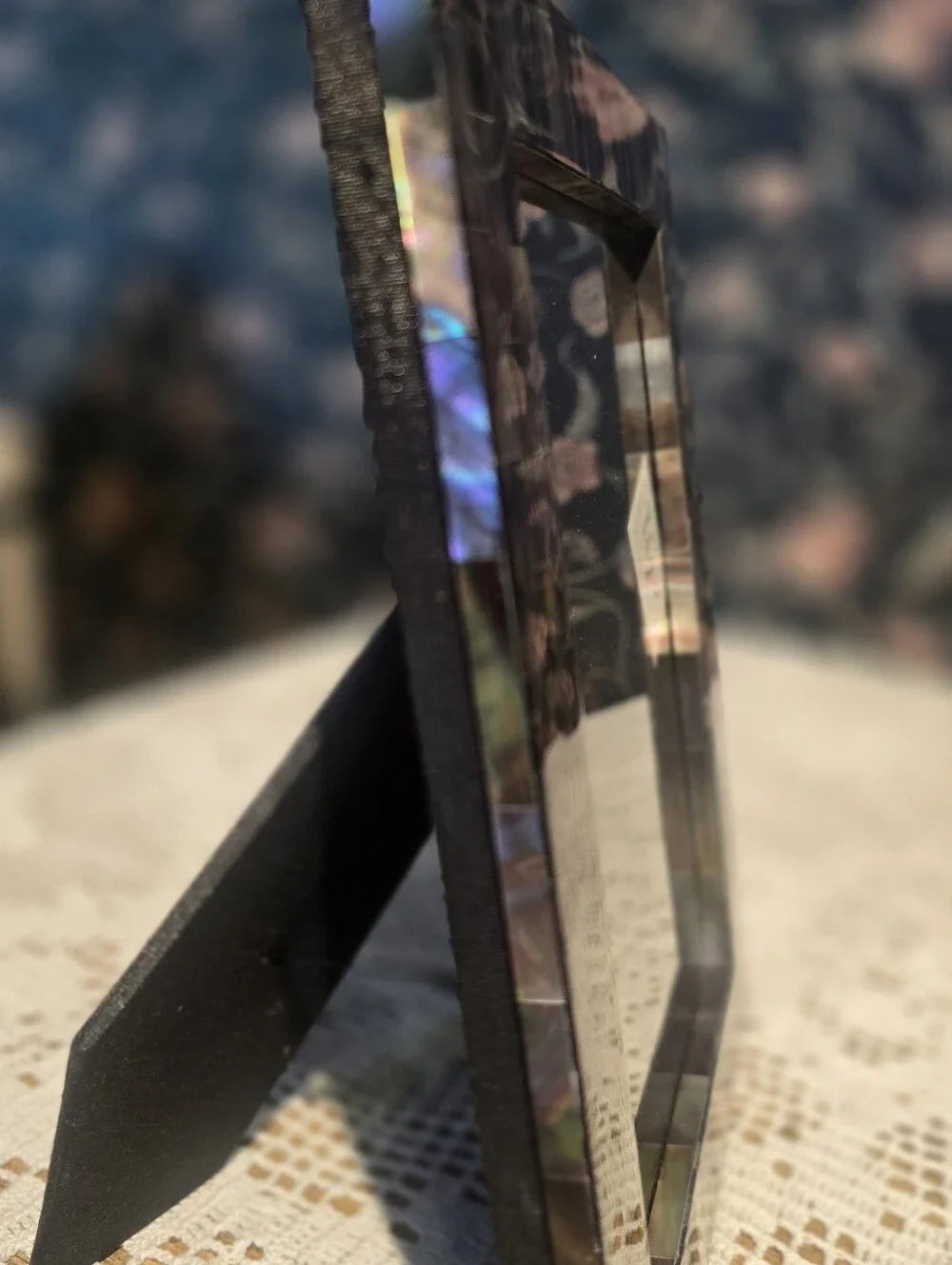 TIZO Black Mother-of-Pearl Mosaic Photo Frame 5x7 NEIMAN MARCUS